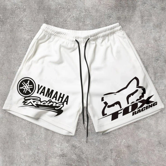 Racing Print Baggy Shorts