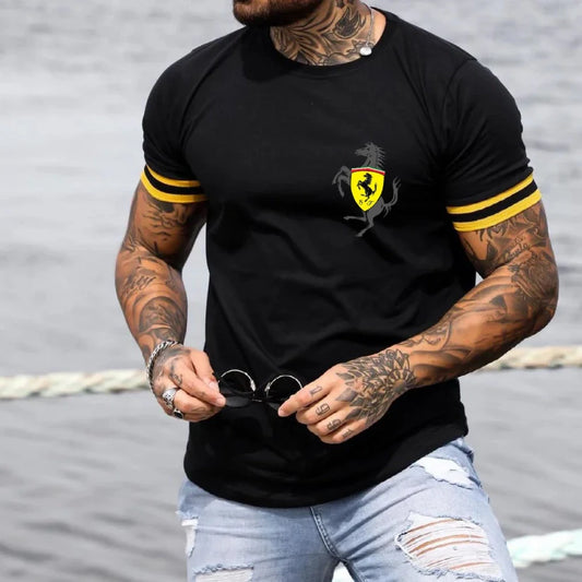 Men's Stylish Racing Logo T-Shirt