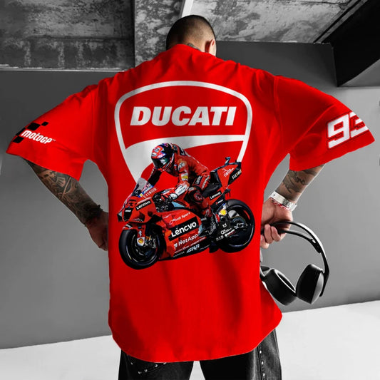 Unisex Oversized Motorcycle Graphic T-Shirt