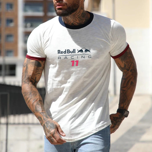 Racing Print Colorblock Tight T-shirt