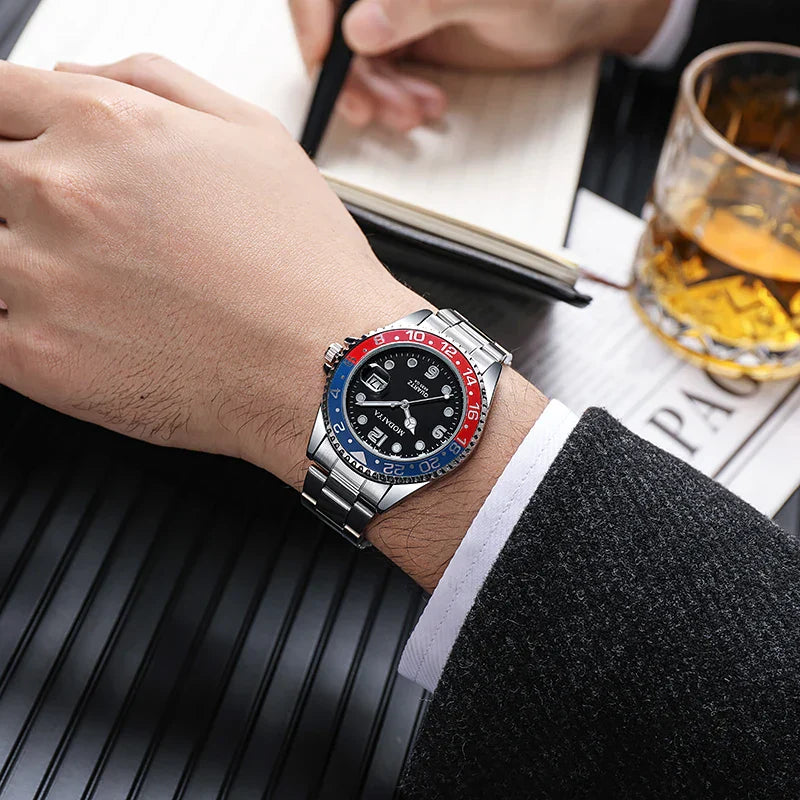 Montre à quartz de luxe pour hommes